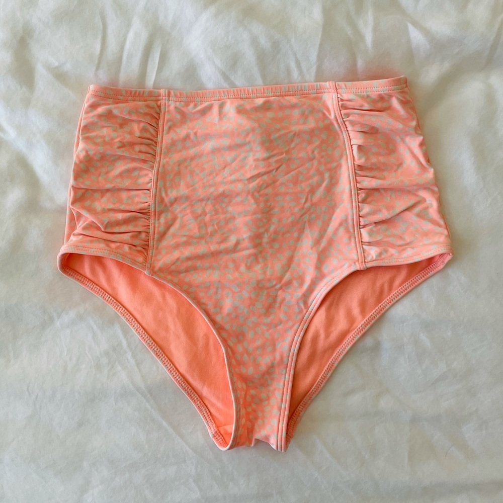 Pastel Orange High Waisted Bikini Bottoms